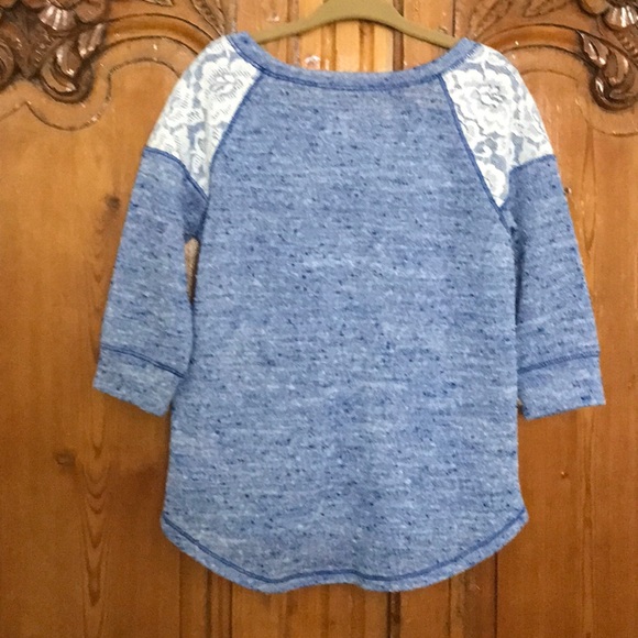 Justice Long Sleeved Top with Lace Shoulder insert - Picture 2 of 5